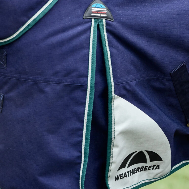 Weatherbeeta Comfitec Plus Dynamic Detach-a-Neck 100g Rug in Navy/Forest Green-3